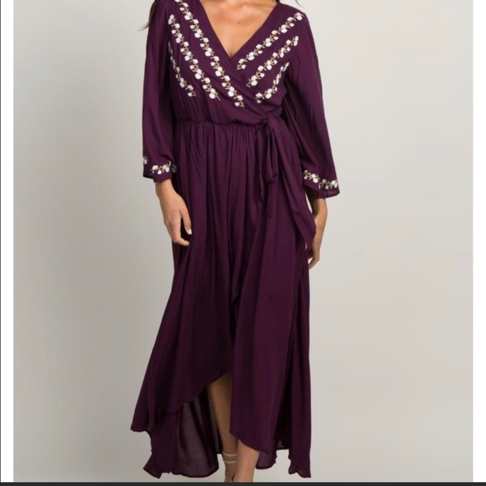 Jodifl High-Lo Burgundy Dress